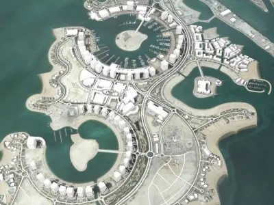 The Pearl Qatar Doha 3D model