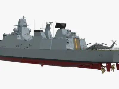  Navy Iver Huitfeldt Frigate with Helicopter Sikorsky HH-60 