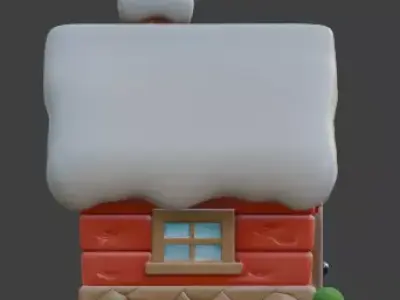 Santa Claus North Pole Cabin 3D Model Low-poly 3D model