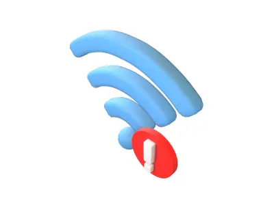 Wifi Problem Symbol v1 003 Low-poly 3D model
