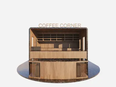 coffee kiosk Revit model  3D model