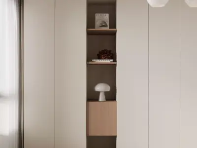 Modern bedroom 3D model 34