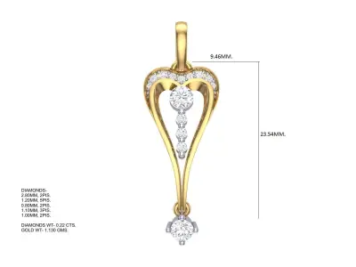 Vonda Diamond Pendant 3D print model