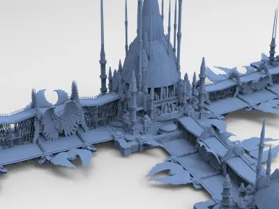 Persian Sci-Fi Palace 6 3D model