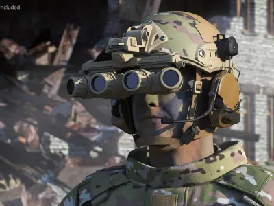  Type 625E Surveillance System and Soldier 