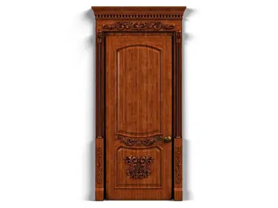 Door0025 door with ornate design 3D model