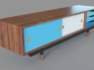 Soren 71 TV Stand 3D model