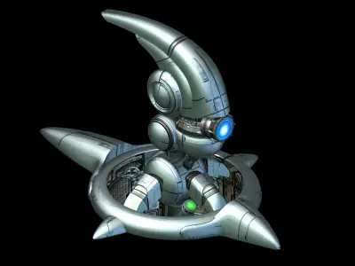Spaceship - Ground Fort 02 3D model