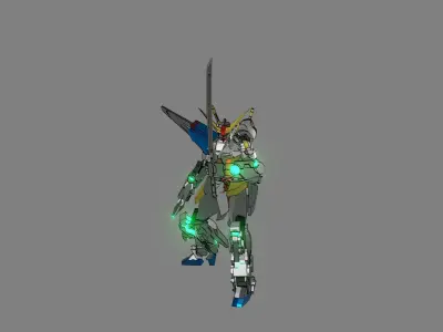 Attacker Gundam 3 3D model
