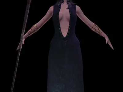 Necromancer Character Low-poly 3D model