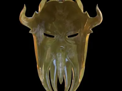 Miraak lord of rings golden mask Free 3D print model