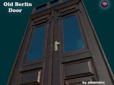 Old Berlin Door 4 - PBR lowpoly Low-poly 3D model