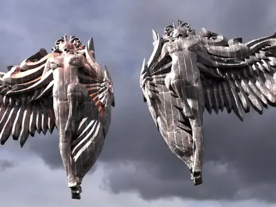 Dark Angel Anatomy Sculptured Wings 3D model