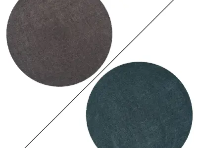 Round Rug Set 281 3D model