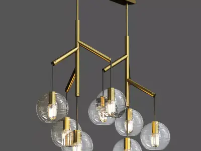 Tech Lighting Sedona Double Chandelier 3D model purchase