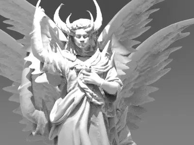 Angels and demons as above Florence statue 1 3D model