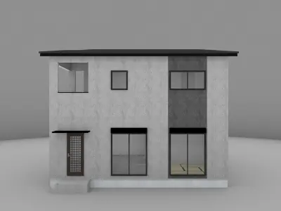 House model for background 38 Low-poly 3D model