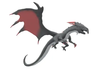 Sky Dragon Character v1 002 Low-poly 3D model