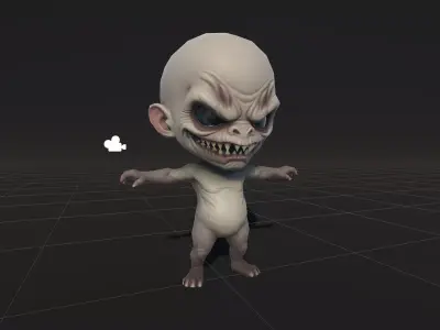 ChibiManiac3Pack1 Low-poly 3D model