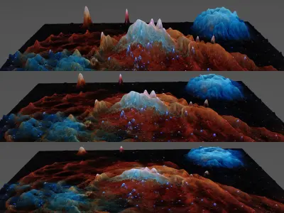 Tapestry of Blazing deep sky object 3d software analysis 3D print model