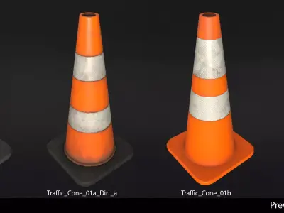 Traffic Cones - In-Game Ready Low-poly 3D model