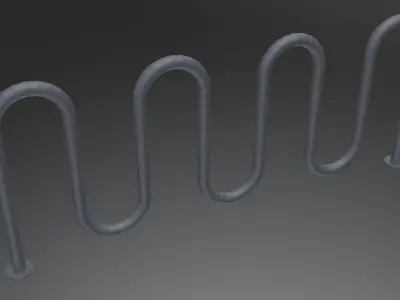 Bike rack for any architectural project Low-poly 3D model