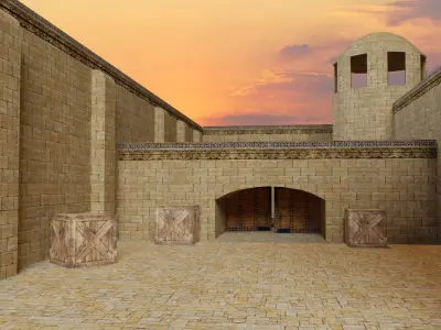 Counter Attack Castle Low-poly 3D model