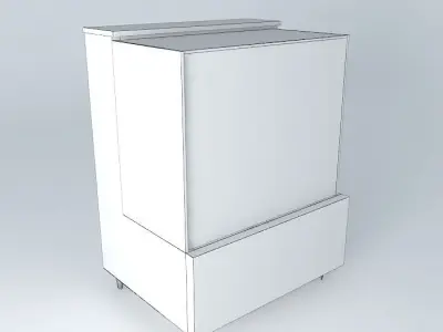 Kit808 Hot Desk Exhibitor Straight 2 doors by Alex Marques Free 3D model