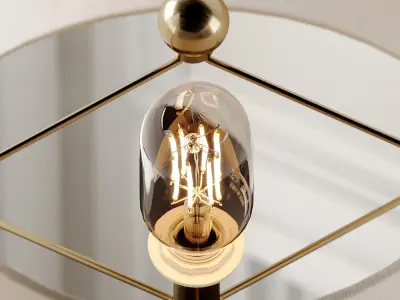 Brass Gradient Table Lamp JONATHAN Y 3D model