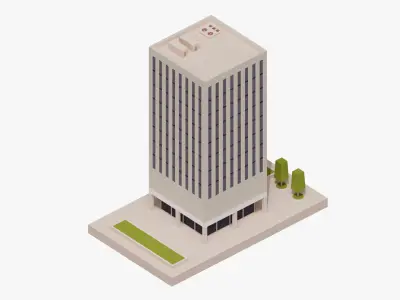 Office Building 01 Low-poly 3D model