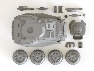 Sci fi Gothic Storm Vehicle 3D print model