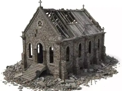 Ruined Urban And Sacred Architecture 3D Model Collection 3D Model Pack