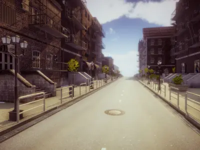 Modern City Update Low-poly 3D model