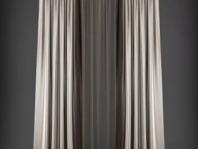 Curtain 3D Low-poly 3D model 2