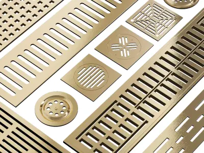 Shower channels - Floor Drain 001 Low-poly 3D model