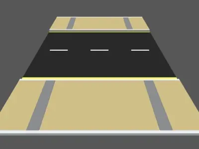 Road Voxel - Low-poly 3d Model Free low-poly 3D model