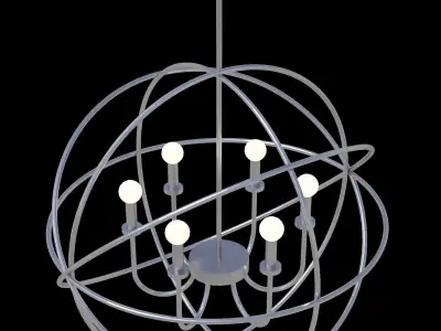 Ceiling hung light fixture interior architectural lighting Low-poly 3D model