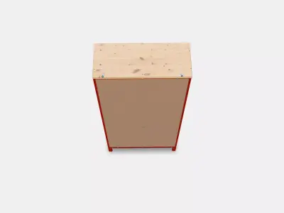 HEMNES Glassdoor cabinet with 3 drawers 2 Low-poly 3D model