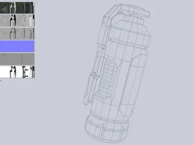 Scifi grenade Low-poly 3D model