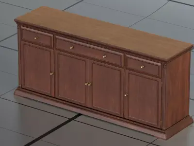 Dresser 2 PBR sideboard 3D model