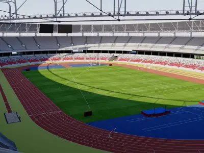 National Athletics Centre Budapest Hungary 3D model