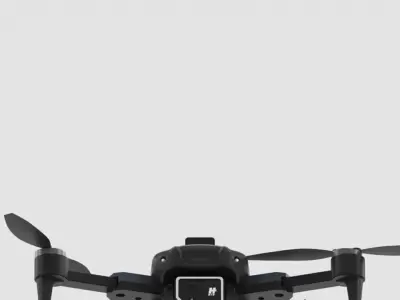 Drone with Dual Camera Foldable RC Quadcopter with Carrying Case Low-poly 3D model