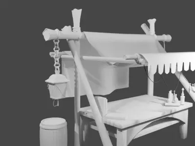 Medieval Shop Free 3D model