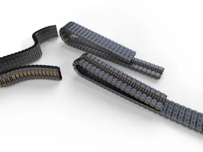 Ammunition feed chute  Low-poly 3D model