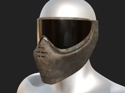 Mask protection futuristic scifi fantasy 3d  Low-poly 3D model
