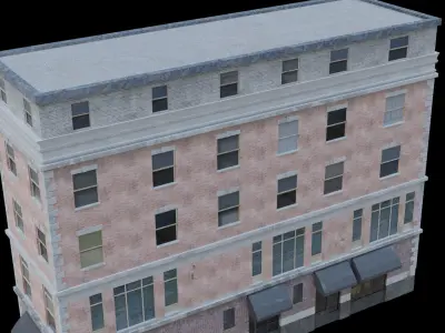 Realistic NY City Buildings - Med Level Pack 1 3D model