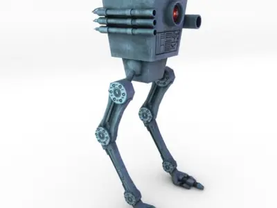 Futuristic robot 3D model