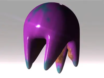 Cartoon Jelly Octopus  Low-poly 3D model