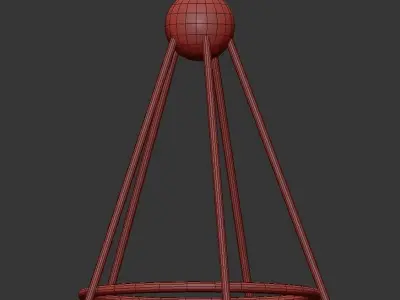 Byers Dimmable Chandelier 3D model