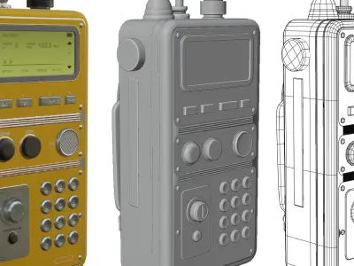 Sci-Fi Walkie-talkie Low-poly 3D model